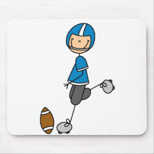 Voetbalspeler Blauw Muismat