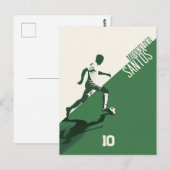 Voetbalspeler Briefkaart (Voorkant / Achterkant)