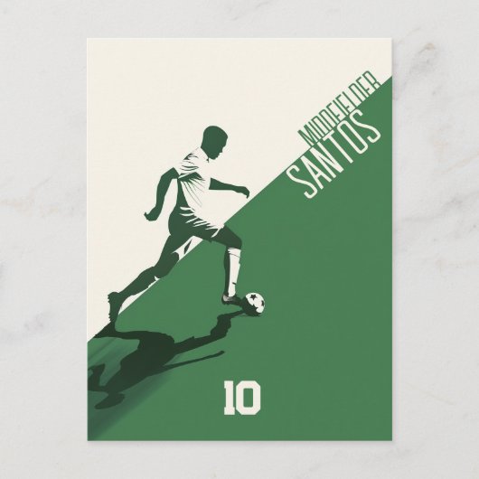 Voetbalspeler Briefkaart (Voorkant)