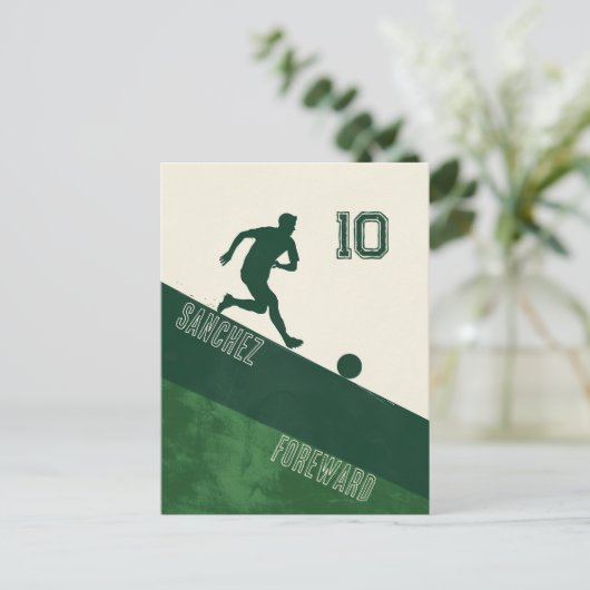 Voetbalspeler Briefkaart (Staand voorkant)