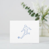 voetbalspeler briefkaart (Staand voorkant)