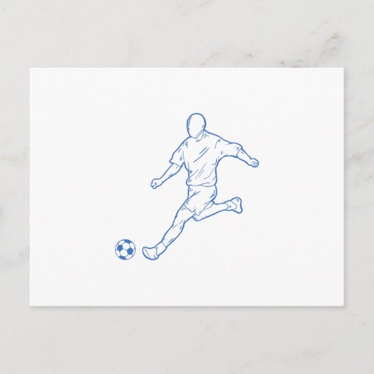 voetbalspeler briefkaart (Voorkant)