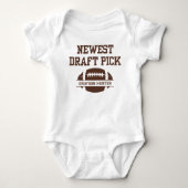 Voetbalspeler Brown Nieuwste Draft Pick Romper (Voorkant)