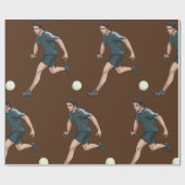 Voetbalspeler Cadeaupapier (Vlak)