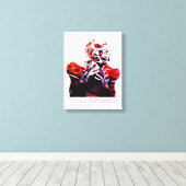 voetbalspeler canvas afdruk (Insitu (Houten vloer))