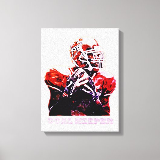 voetbalspeler canvas afdruk (Voorkant)