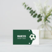 Voetbalspeler Coach Instructeur Visitekaartje (Staand voorkant)