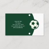 Voetbalspeler Coach Instructeur Visitekaartje (Achterkant)