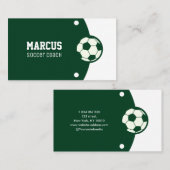 Voetbalspeler Coach Instructeur Visitekaartje (Voorkant / Achterkant)