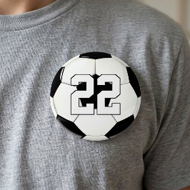 Voetbalspeler Custom shirt nummer/tekst sportfan Ronde Button 7,6 Cm