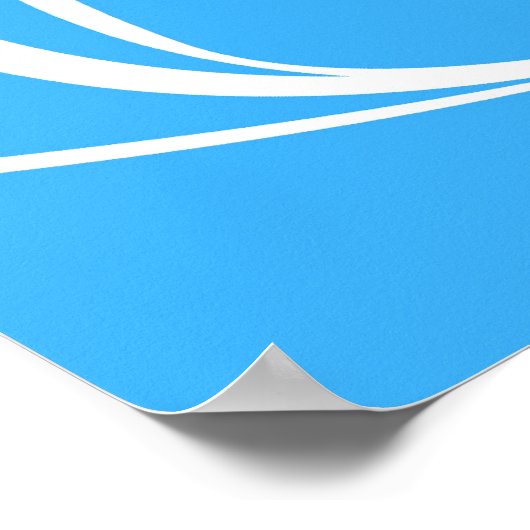 Voetbalspeler die een voetbal schopt poster (Hoek)