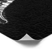 Voetbalspeler die Quarterback Zwart Zilver rent Poster (Hoek)