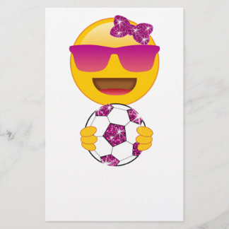 Voetbalspeler Emoji voor meisjes Briefpapier