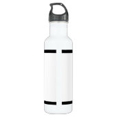 Voetbalspeler en bal op maat waterfles (Achterkant)