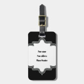 Voetbalspeler en cadeau op maat bagagelabel (Voorkant verticaal)