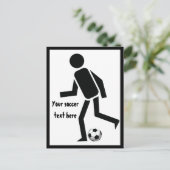 Voetbalspeler en cadeau op maat briefkaart (Staand voorkant)