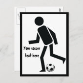 Voetbalspeler en cadeau op maat briefkaart (Voorkant / Achterkant)