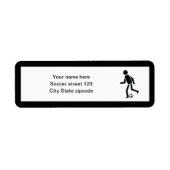 Voetbalspeler en cadeau op maat etiket (Voorkant)