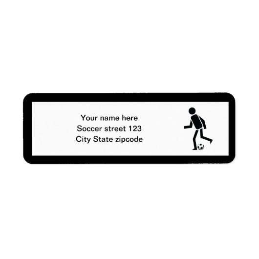 Voetbalspeler en cadeau op maat etiket (Voorkant)