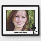 Voetbalspeler en cadeau op maat fotoplaat (Voorkant)