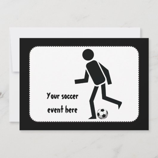 Voetbalspeler en cadeau op maat kaart (Voorkant)