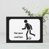 Voetbalspeler en cadeau op maat kaart (Staand voorkant)