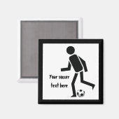 Voetbalspeler en cadeau op maat magneet (Voorkant / Achterkant)