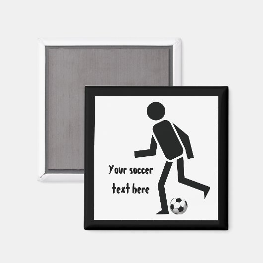Voetbalspeler en cadeau op maat magneet (Voorkant / Achterkant)