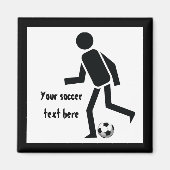 Voetbalspeler en cadeau op maat magneet (Voorkant)