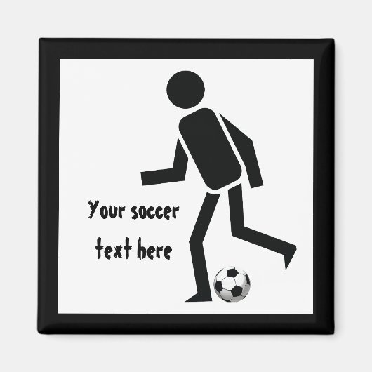 Voetbalspeler en cadeau op maat magneet (Voorkant)