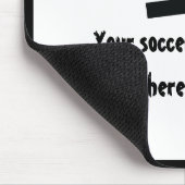 Voetbalspeler en cadeau op maat muismat (Hoek)