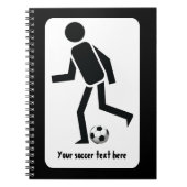 Voetbalspeler en cadeau op maat notitieboek (Voorkant)