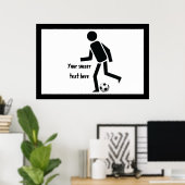 Voetbalspeler en cadeau op maat poster (Thuiskantoor)