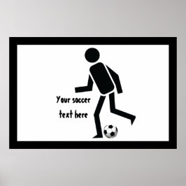 Voetbalspeler en cadeau op maat poster