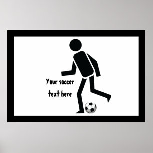 Voetbalspeler en cadeau op maat poster