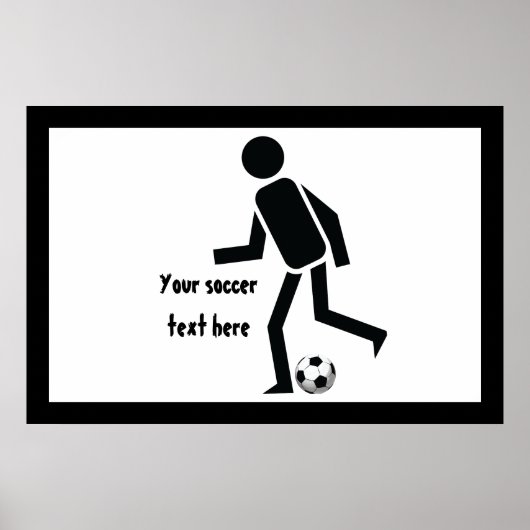 Voetbalspeler en cadeau op maat poster (Voorkant)