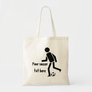 Voetbalspeler en cadeau op maat tote bag