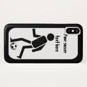Voetbalspeler en zwart-witbal Case-Mate iPhone case (Achterkant (horizontaal))