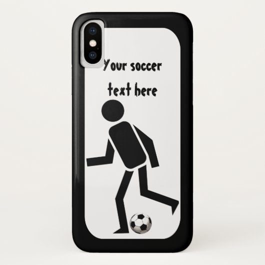 Voetbalspeler en zwart-witbal Case-Mate iPhone case (Achterkant)