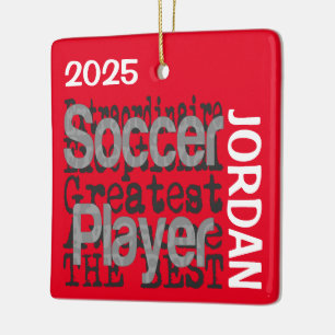 Voetbalspeler Extraordinaire Aangepast Keramisch Ornament