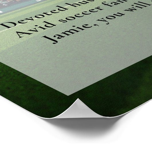 Voetbalspeler Fan Leven Viering Foto Begrafenis Poster (Hoek)