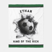 Voetbalspeler Fleece Deken (Voorkant)