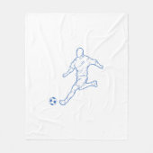 voetbalspeler fleece deken (Voorkant)