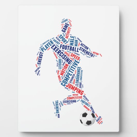 Voetbalspeler Fotoplaat (Voorkant)