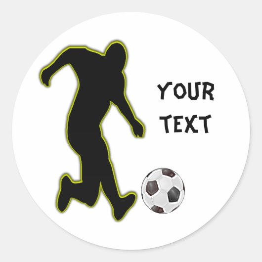 Voetbalspeler-gepersonaliseerde sticker (Voorkant)