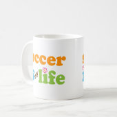 voetbalspeler Gift Girls Koffiemok (Voorkant links)