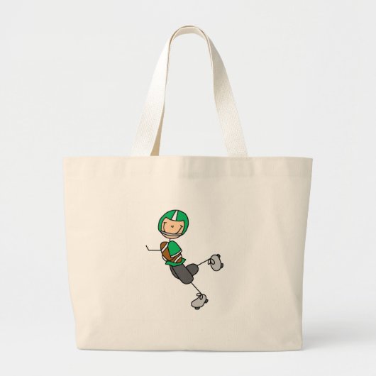 Voetbalspeler Groene Tas (Voorkant)