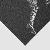 Voetbalspeler hardlopende quarterback zwart zilver tissuepapier (Detail)