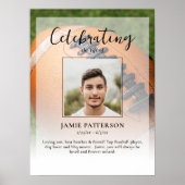 Voetbalspeler Herdenking van het Leven Foto Begraf Poster (Voorkant)