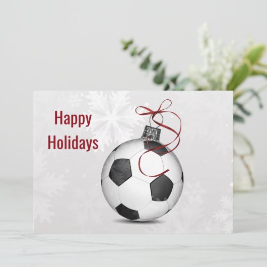 voetbalspeler Holiday Greeting Kaarten (Staand voorkant)